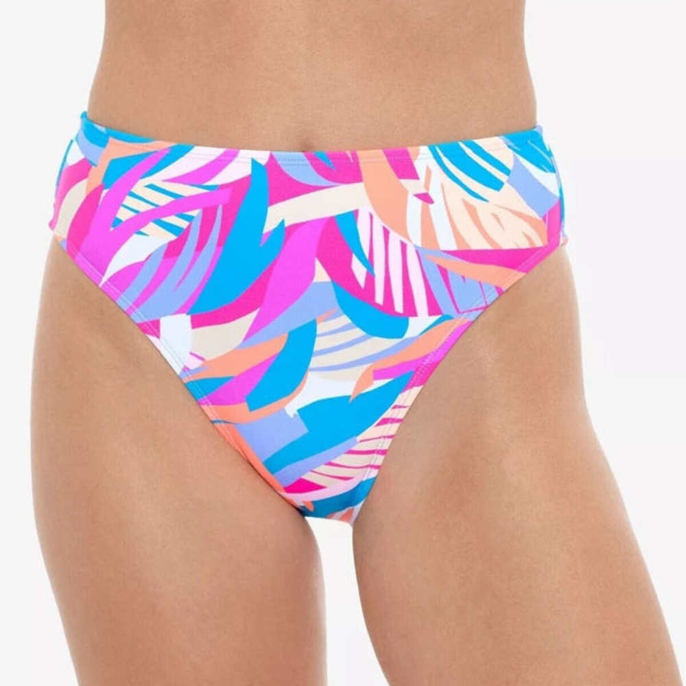 Salt + Cove Tropical Breeze High Waist Bikini Bottom Multicolor S